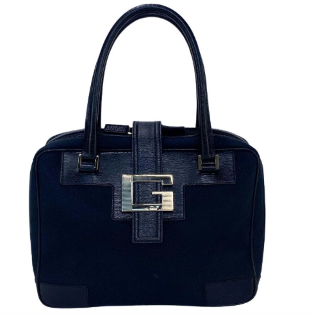 F/W 2000 Gucci by Tom Ford G Buckle Black Nylon Small Bag Y2K